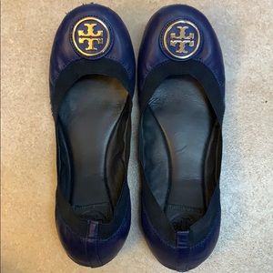 Tory Burch size 8 leather ballet flat shoes